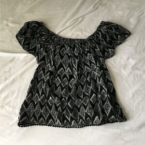 Black And White Patterned Shirt